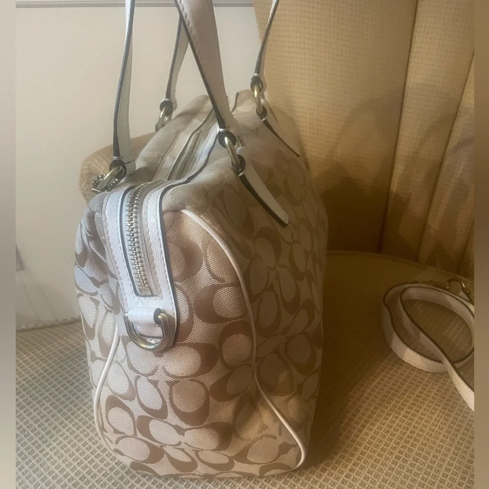 Coach Signature stripe Nancy purse - GUC